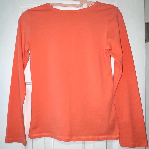 Adorable Essentials NWOT Peachy Melon Long Sleeved Shirt Cotton size 12 - Picture 3 of 3